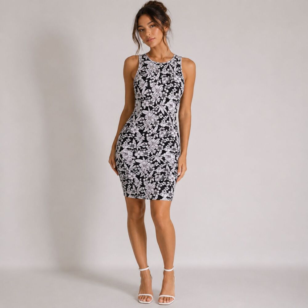 Forever 21 Floral Print Bodycon Dress - Picture 1 of 7